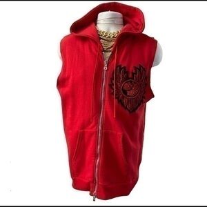 BALMAIN Sleeveless 3 Zip Hoodie